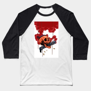 Skull and gun Baseball T-Shirt